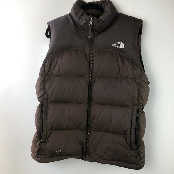 The North Face Nuptse Puffer Vest 700 DOWN Full Zip Brown Women’s Size XL - Picture 12 of 12